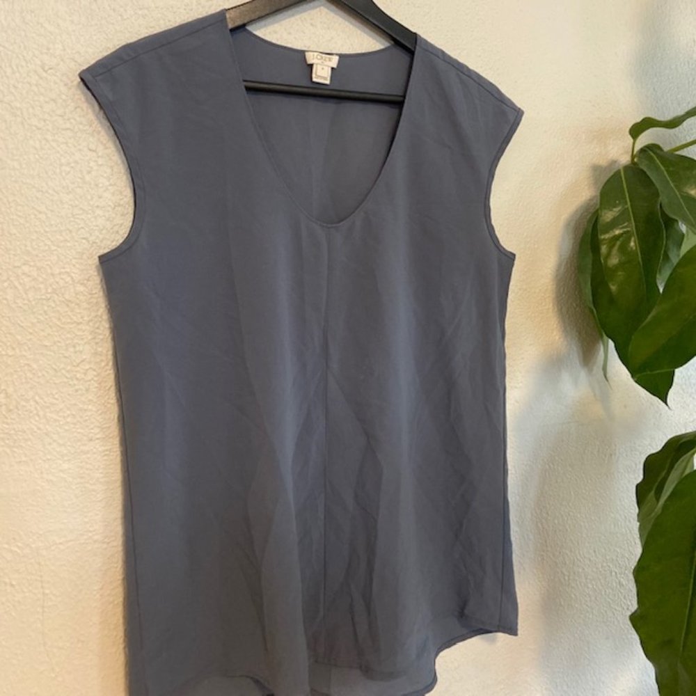 Blue + Grey Crepe Shell